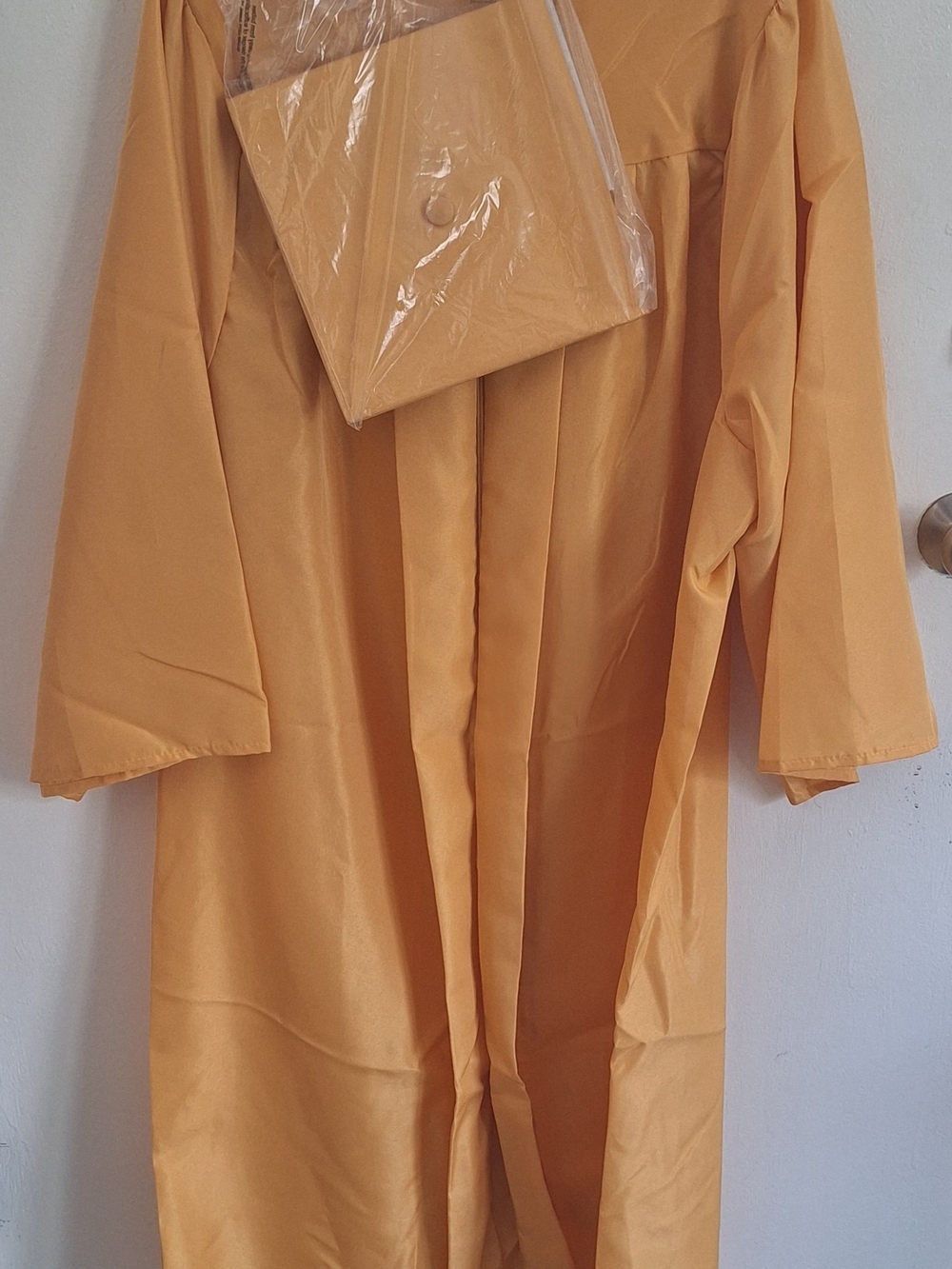 Unisex Graduation Gown and Cap in Gold/ Yellow 5'7" - 5' 9"